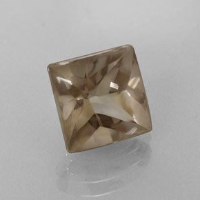 4.20克拉天然棕色烟晶，方形，9×8.9毫米，透明