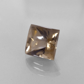 4.51克拉天然棕色烟晶，方形，9.2×9.2毫米，透明