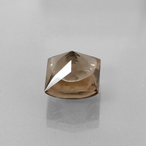 4.51克拉天然棕色烟晶，方形，9.2×9.2毫米，透明