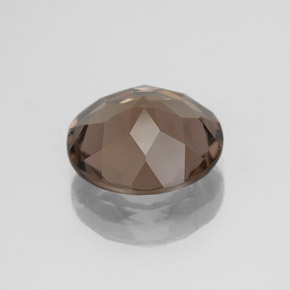 3.57克拉天然棕色烟晶，圆形切割，10.97毫米，VVS