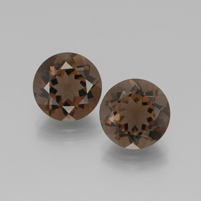 克拉天然烟晶，圆形切割，VVS