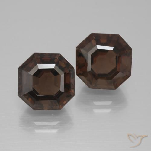 10.34ctw 天然 山核桃棕 烟晶, 祖母绿式切割, VVS-VS