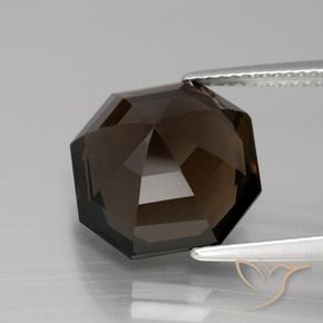 8.14克拉天然烟晶，八边形，VVS-VS