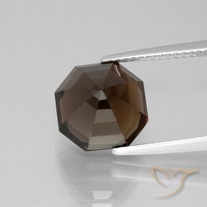 4.75克拉天然烟晶，八边形，VVS-VS