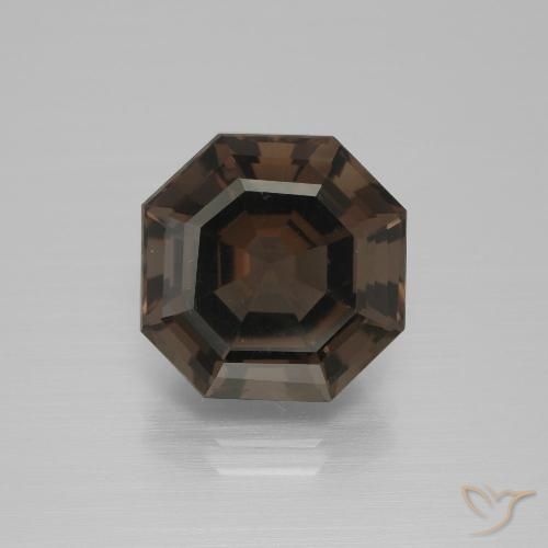 6.32ct 天然 暗蓝色 烟晶, 祖母绿式切割, VS