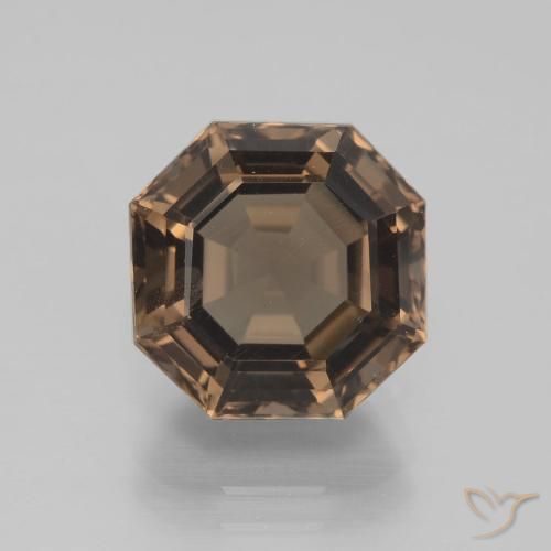 5.24ct 天然 山核桃棕 烟晶, 祖母绿式切割, VS