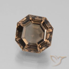 5.24克拉天然烟晶，八边形，VS