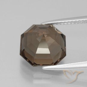 5.24克拉天然烟晶，八边形，VS