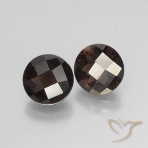 3.38克拉天然烟晶，圆形的，VS