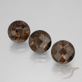 5.46克拉天然烟晶，圆形的，VVS-VS