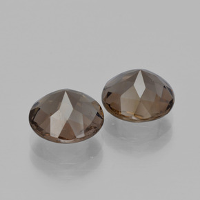 3.46天然棕色烟晶，圆形切割，8.07毫米，VS
