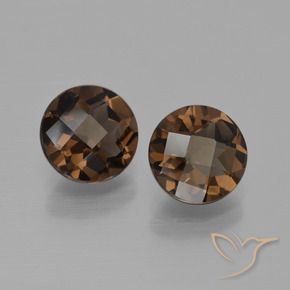 3.43克拉天然烟晶，圆形的，VS