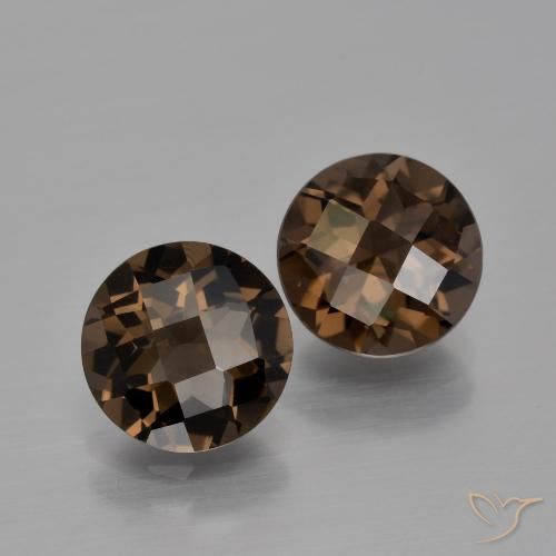 3.33ctw 天然 山核桃棕 烟晶, 圆形的, VS