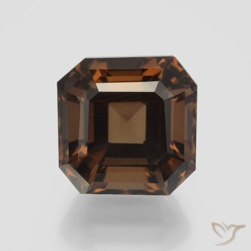 5.60ct 天然 中褐色 烟晶, 祖母绿式切割, VVS-VS