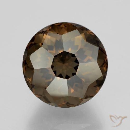 6.76ct 天然 棕褐色 烟晶, 圆形的, VVS-VS
