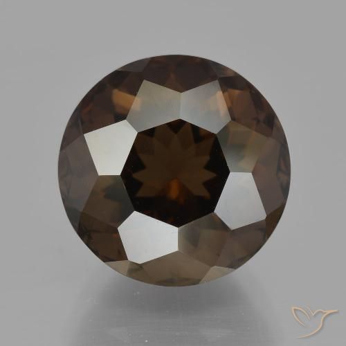 7.27ct 天然 棕褐色 烟晶, 圆形的, VVS-VS