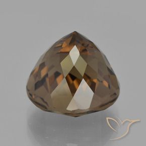 8.78克拉天然棕色烟晶，圆形切割，12.45毫米，VVS