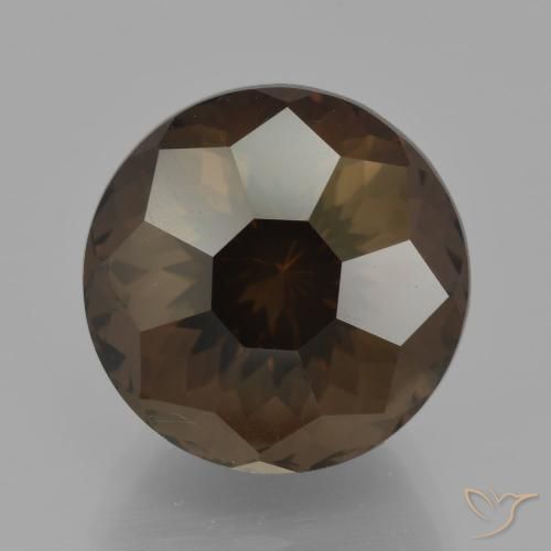 10.14ct 天然 暗蓝色 烟晶, 圆形的, VVS