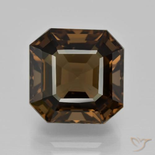12.10ct 天然 山核桃棕 烟晶, 祖母绿式切割, VVS