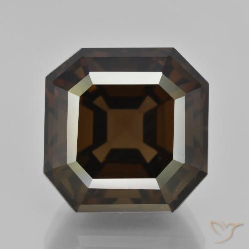 16.10ct 天然 棕褐色 烟晶, 祖母绿式切割, VVS