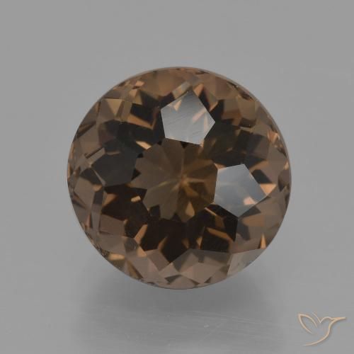 3.27ct 天然 山核桃棕 烟晶, 圆形的, VVS-VS