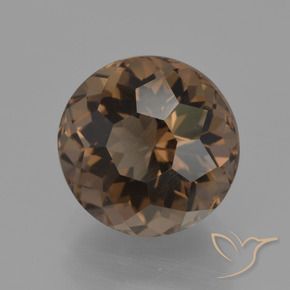 3.27克拉天然烟晶，圆形的，VVS-VS
