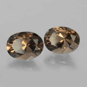 克拉天然烟晶，椭圆形切割，VVS-VS