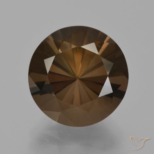 6.97ct 天然 暗棕色 烟晶, 圆形的, VVS