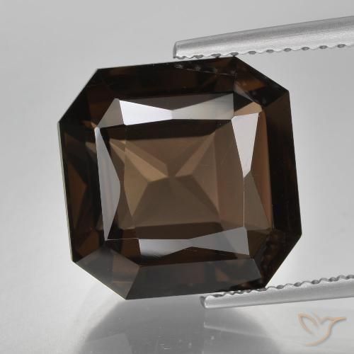 6.72ct 天然 山核桃棕 烟晶, 祖母绿式切割, VVS