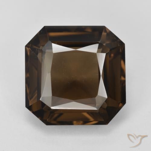7.41ct 天然 棕色 烟晶, 祖母绿式切割, VS