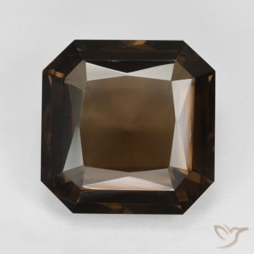 8.38ct 天然 暗棕色 烟晶, 祖母绿式切割, VVS-VS