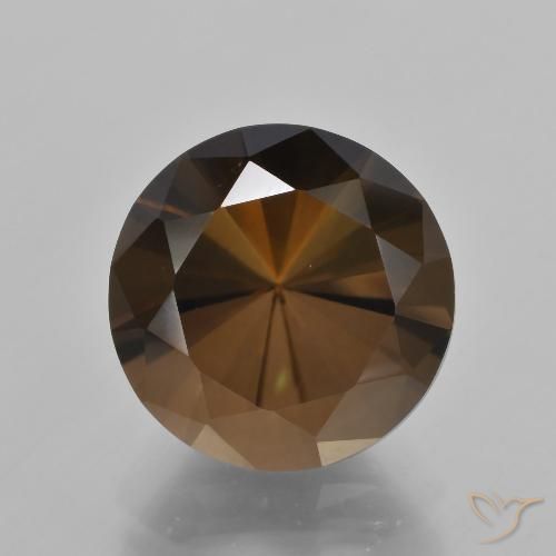 8.89ct 天然 棕色 烟晶, 圆形的, VVS