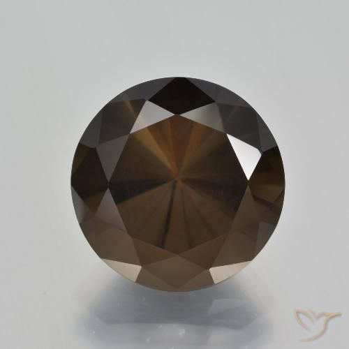 9.41ct 天然 棕褐色 烟晶, 圆形的, VS