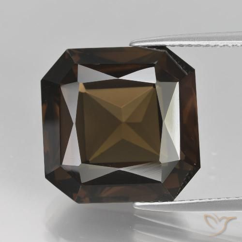 13.94ct 天然 棕色 烟晶, 祖母绿式切割, VVS
