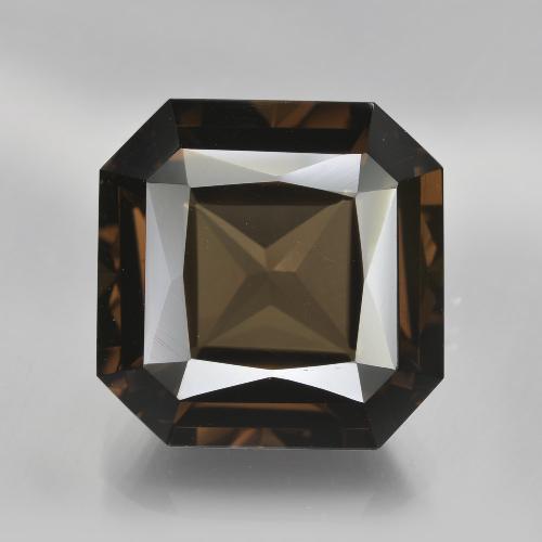 14.50克拉天然棕色烟晶，祖母绿式切割，15.1×15毫米，VVS