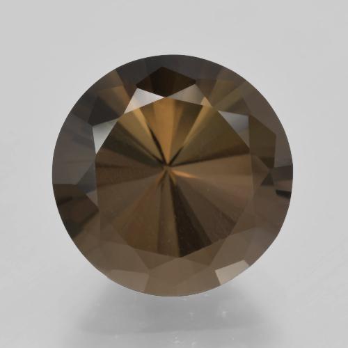 5.91克拉天然棕色烟晶，圆形切割，12.20毫米，VVS