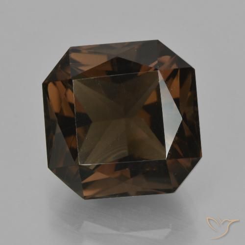 8.37ct 天然 中褐色 烟晶, 祖母绿式切割, VVS