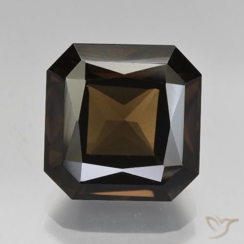 8.66ct 天然 暗棕色 烟晶, 祖母绿式切割, VVS