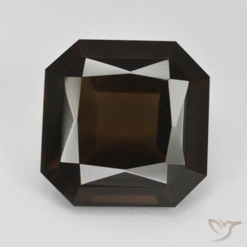 8.90ct 天然 暗棕色 烟晶, 祖母绿式切割, VVS-VS
