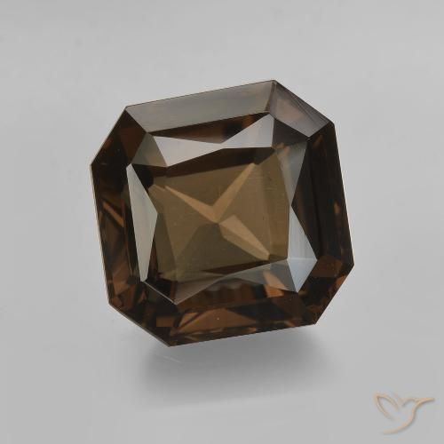 6.35ct 天然 棕褐色 烟晶, 祖母绿式切割, VVS