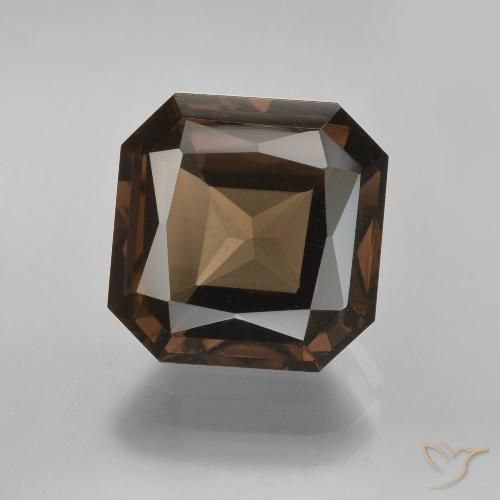 6.20ct 天然 棕褐色 烟晶, 祖母绿式切割, VVS