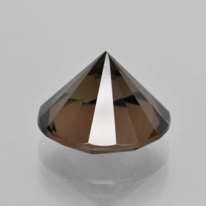 6.57克拉天然棕色烟晶，圆形切割，12.82毫米，VVS
