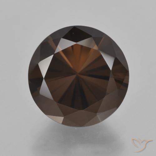 6.99ct 天然 红棕色 烟晶, 圆形的, VVS