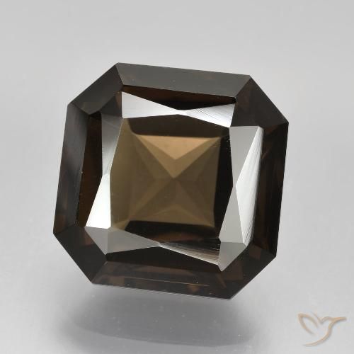7.63ct 天然 棕褐色 烟晶, 祖母绿式切割, VVS-VS