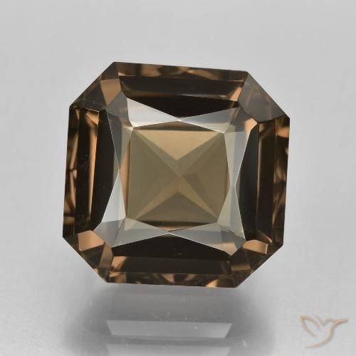 7.87ct 天然 暖棕 烟晶, 祖母绿式切割, VVS