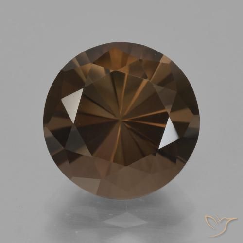 4.59ct 天然 暗棕色 烟晶, 圆形的, VVS
