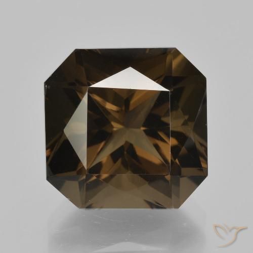 8.90ct 天然 暗棕色 烟晶, 祖母绿式切割, VVS
