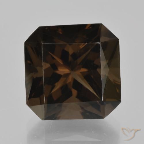 10.15ct 天然 棕褐色 烟晶, 祖母绿式切割, VVS-VS