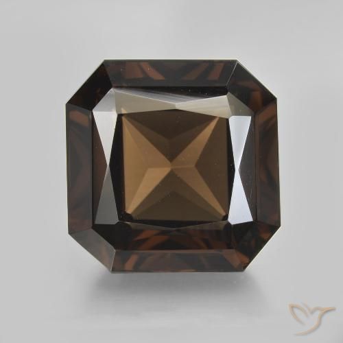 11.09ct 天然 棕色 烟晶, 祖母绿式切割, VVS