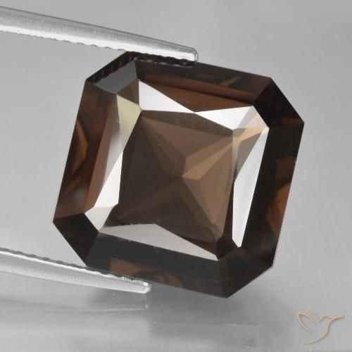 10.05ct 天然 山核桃棕 烟晶, 祖母绿式切割, VVS